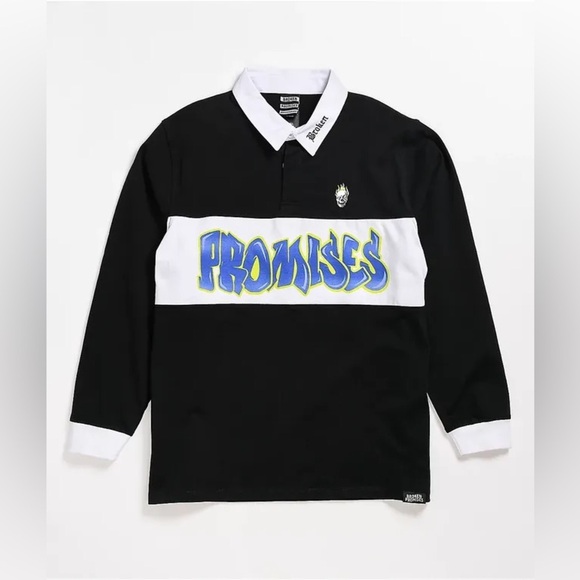 Broken Promises Airbrush Oversized Long Sleeve Shirt- Size Medium - Picture 1 of 5